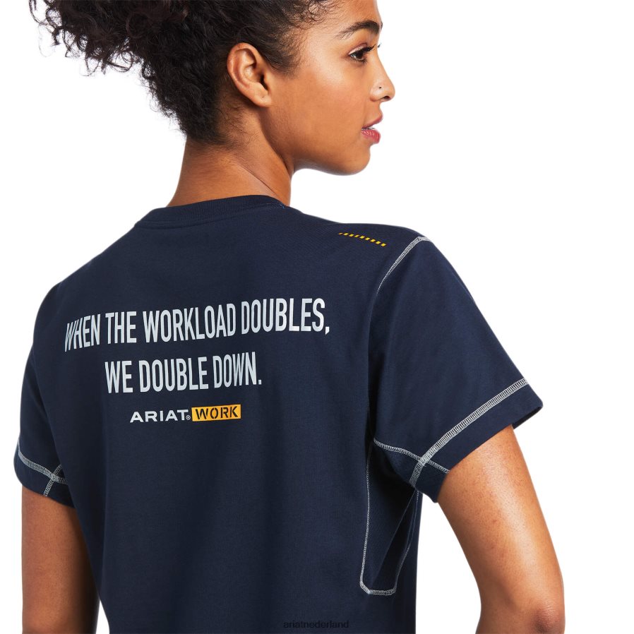 marine wapening werkman zin t-shirt Ariat vrouwen topjes PJ26LN3085