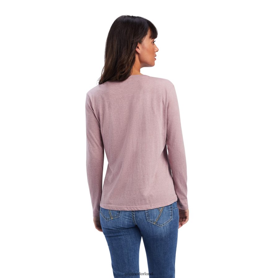 nostalgie steeg relaxed T-shirt met echt borstlogo Ariat vrouwen topjes PJ26LN3190