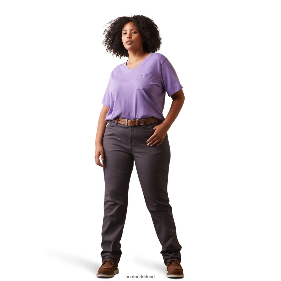 paisley paars sterke katoenen top met v-hals Ariat vrouwen topjes PJ26LN2877