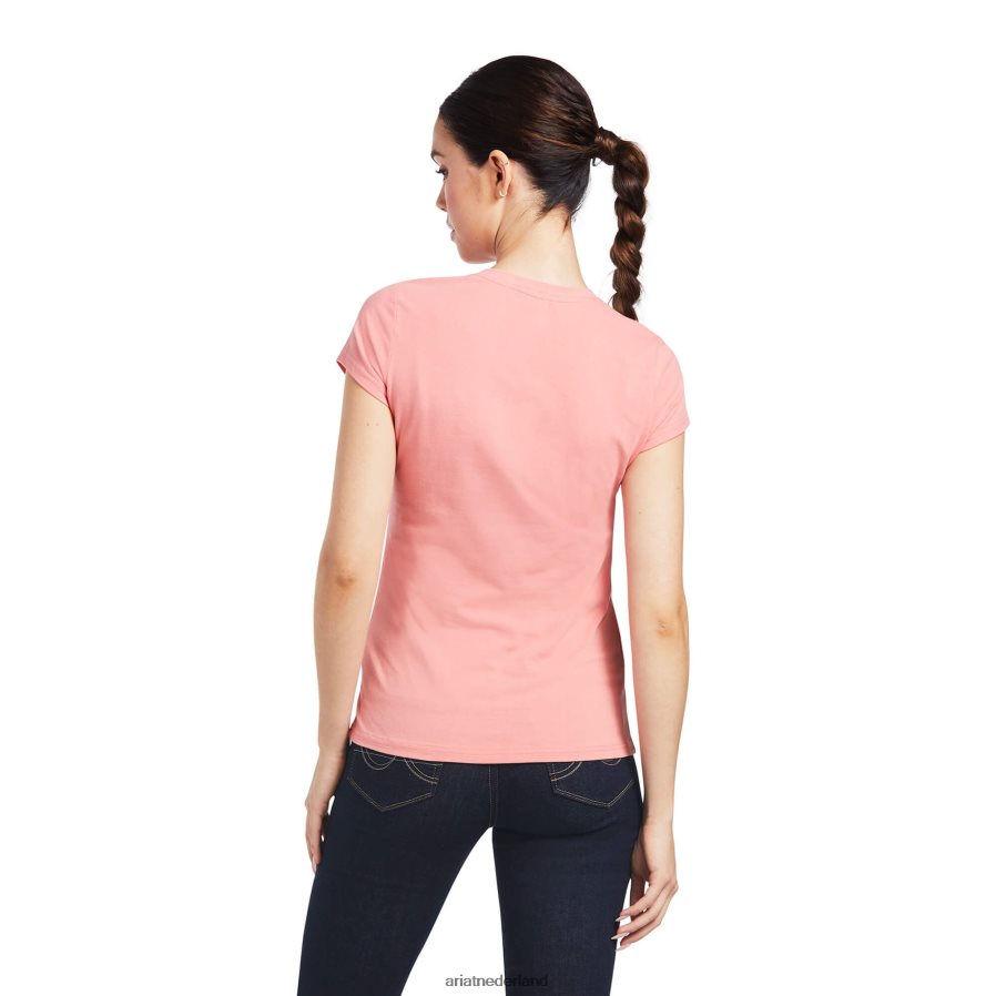 perzik bloesem draflijn t-shirt Ariat vrouwen topjes PJ26LN3117