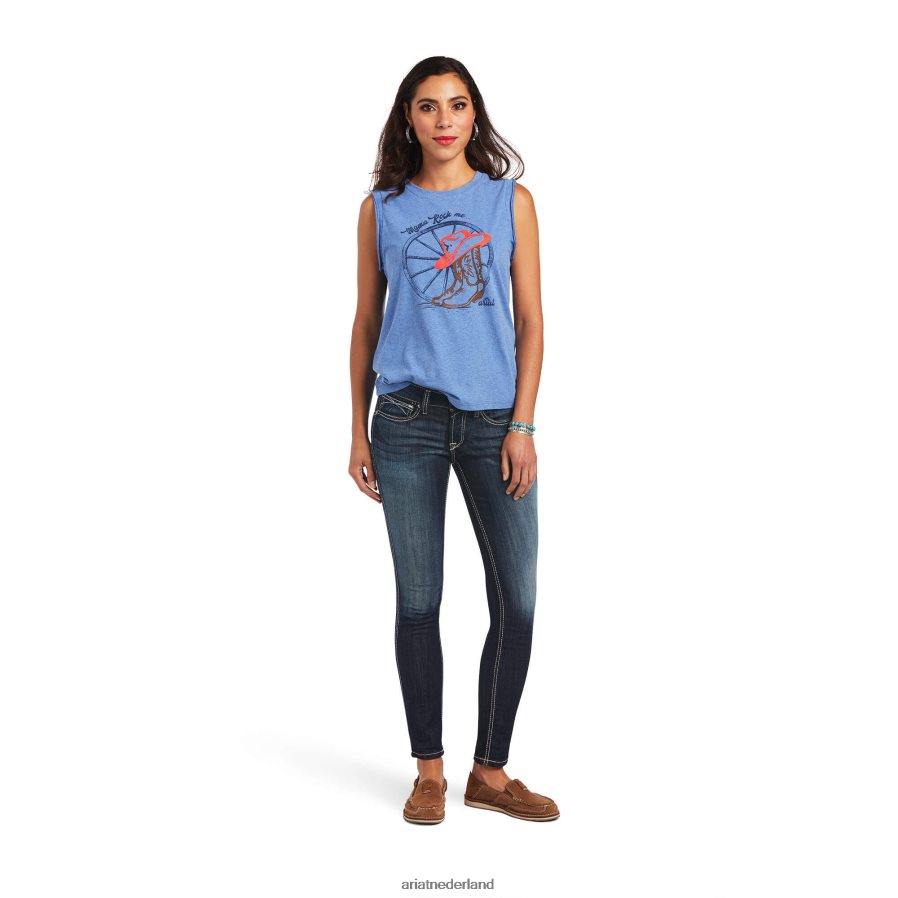 reykjavik blauw mama tee Ariat vrouwen topjes PJ26LN3193