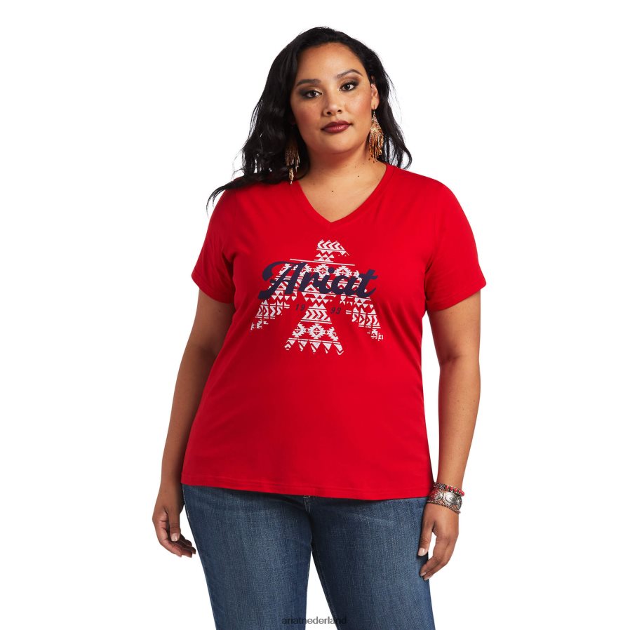 salsa echt vuurvogel T-shirt Ariat vrouwen topjes PJ26LN2911