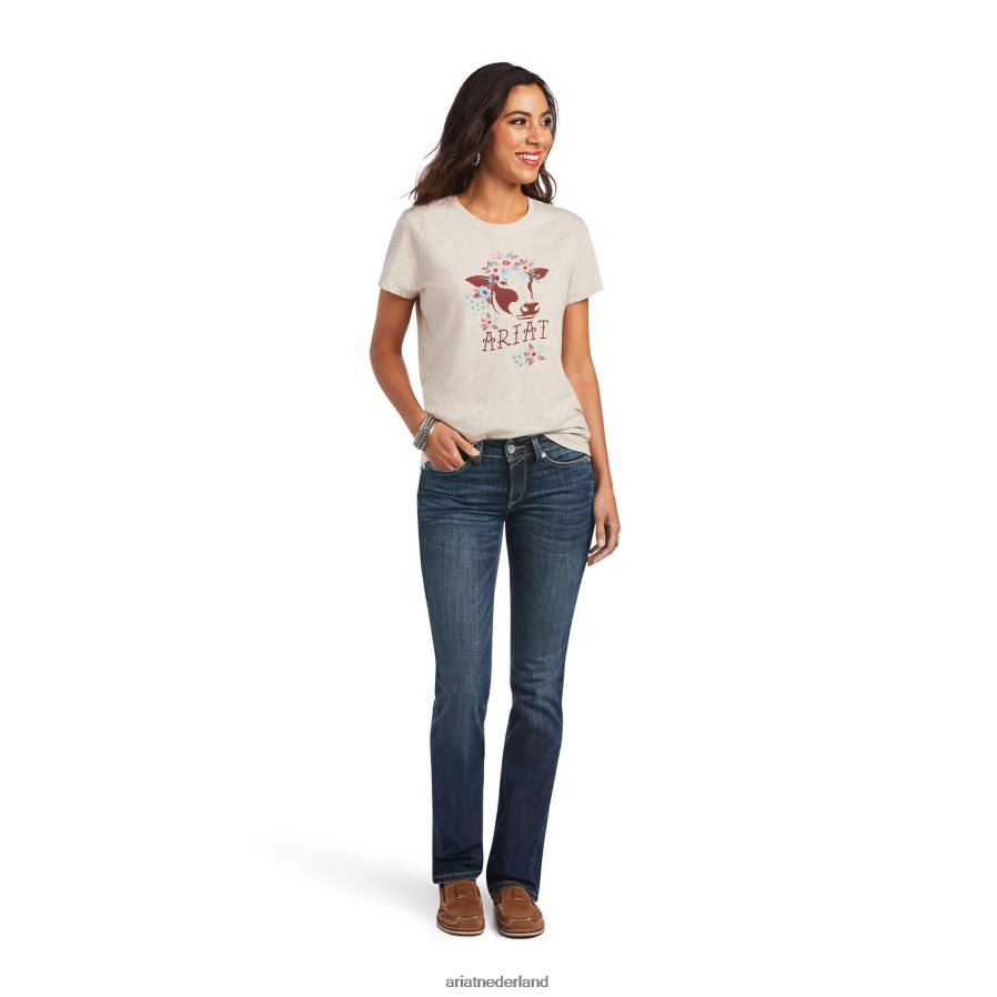 tarwe heide echte moo-tee Ariat vrouwen topjes PJ26LN3058