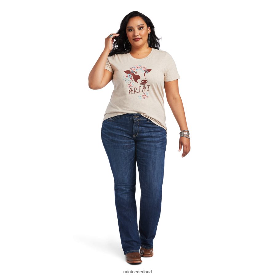 tarwe heide echte moo-tee Ariat vrouwen topjes PJ26LN3058