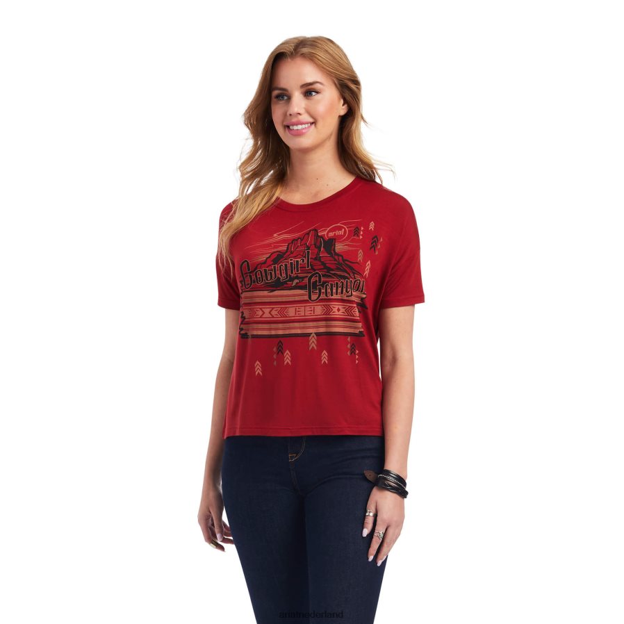 zon gedroogde tomaat Cowgirl Canyon-T-shirt Ariat vrouwen topjes PJ26LN3167