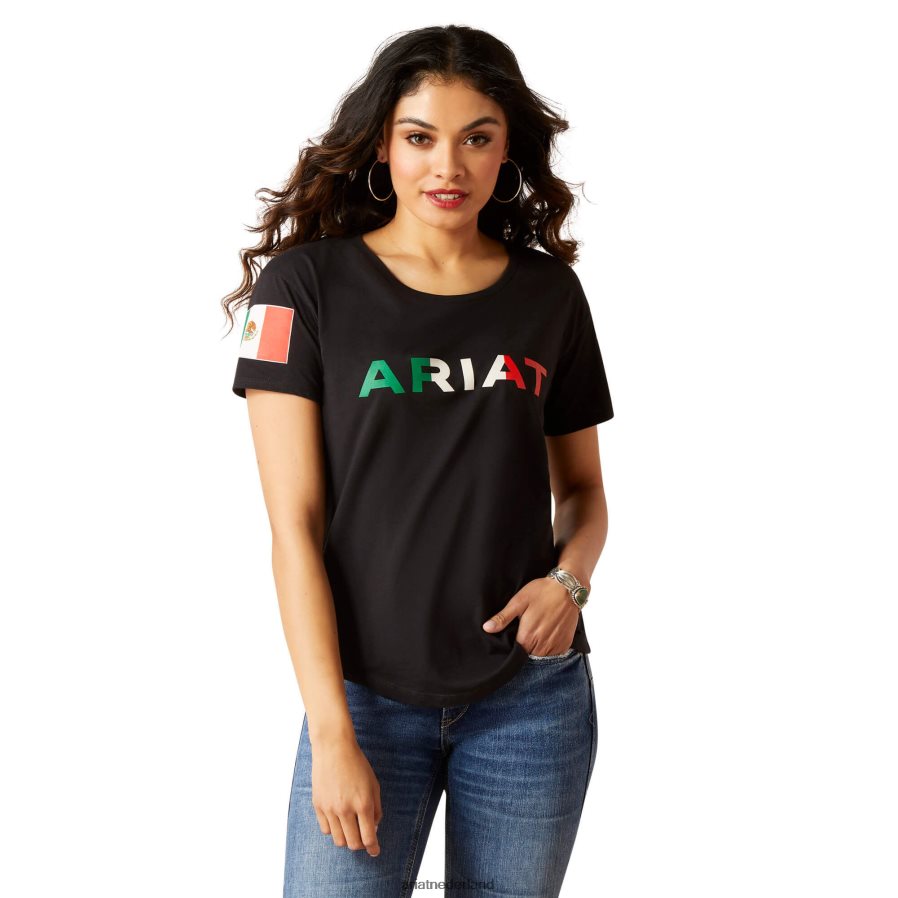 zwart Viva Mexico t-shirt Ariat vrouwen topjes PJ26LN2894
