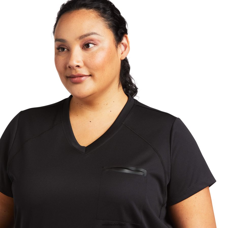 zwart wapening polartec elite t-shirt voor het hele seizoen Ariat vrouwen topjes PJ26LN3245