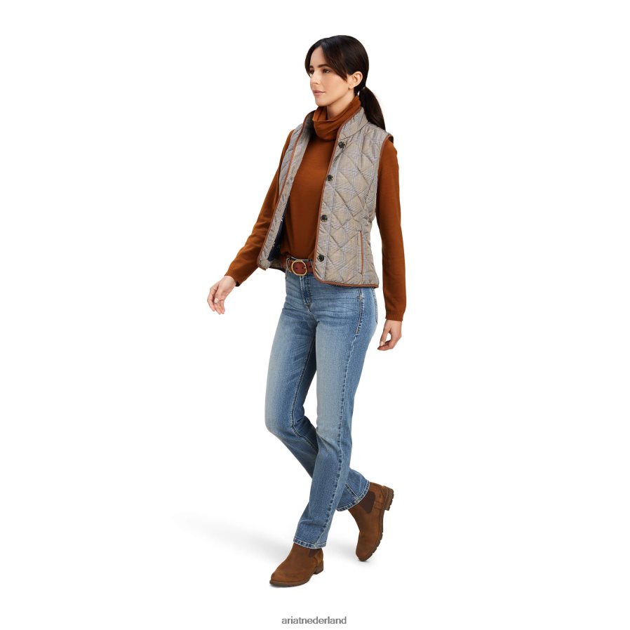 Glen-plaid Woodside 2.0-vest Ariat vrouwen topjes PJ26LN3612