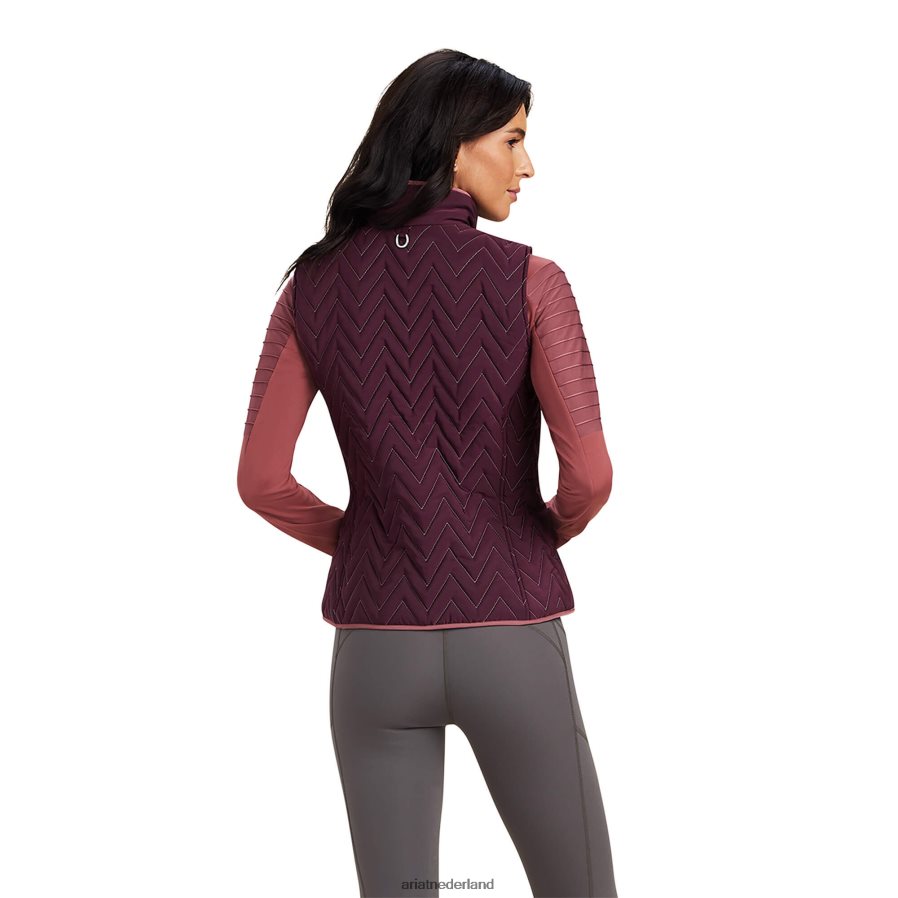 moerbei bruin Ashley geïsoleerd vest Ariat vrouwen topjes PJ26LN3558