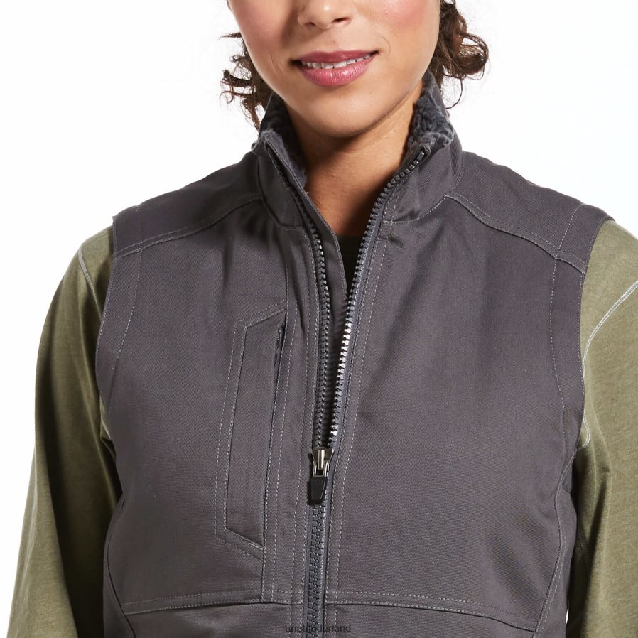wapening grijs wapening duracanvas geïsoleerd vest Ariat vrouwen topjes PJ26LN3589
